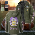 Match Day Raiders Flannel Hoodie, Rugged Sport Flannel Hoodie HVN1463MV - Green