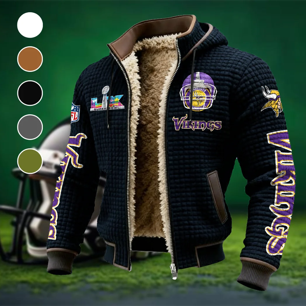 Match Day Raiders Fleece-Lined Hooded Jacket, Rugged Terrain Fleece Hoody HVN1463MV - Black