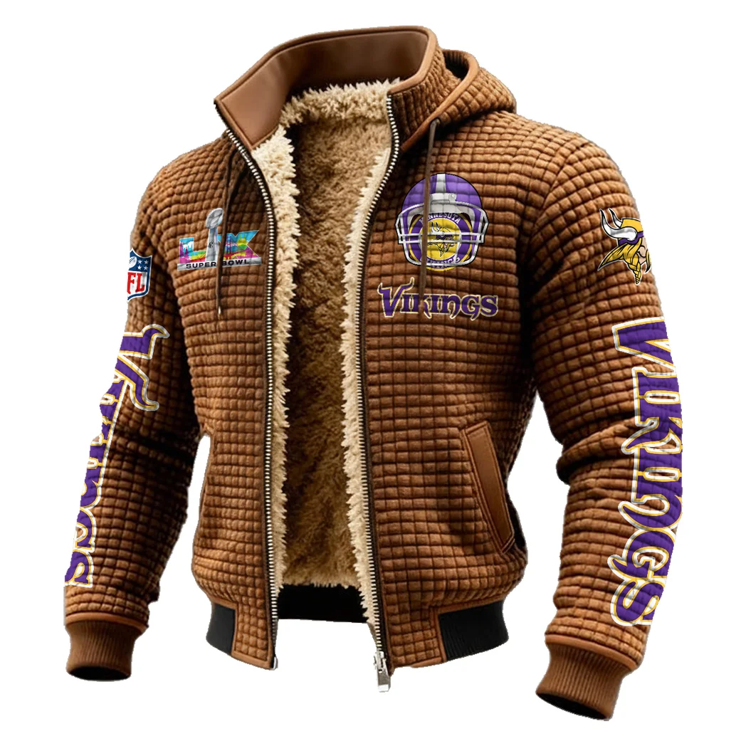 Match Day Raiders Fleece-Lined Hooded Jacket, Rugged Terrain Fleece Hoody HVN1463MV - brown - Image 2