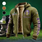 Match Day Raiders Fleece-Lined Hooded Jacket, Rugged Terrain Fleece Hoody HVN1463MV - Green