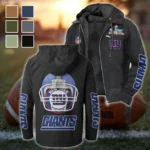 Football Giant Crew Flannel Hoodie, Everyday Game Fan Hoodie HVN1463NG - Black