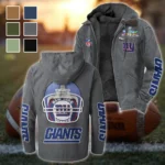 Football Giant Crew Flannel Hoodie, Everyday Game Fan Hoodie HVN1463NG - Gray