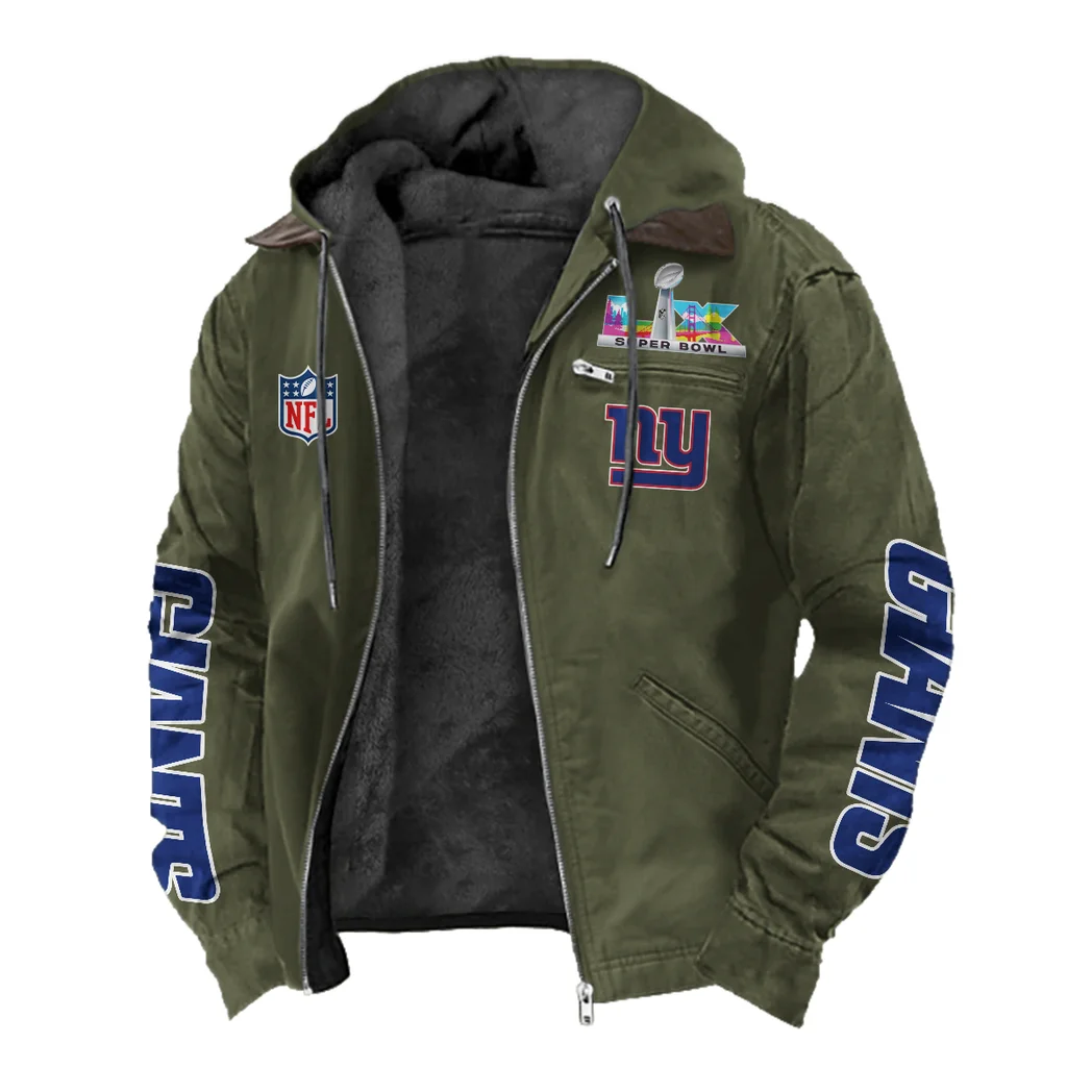 Football Giant Crew Flannel Hoodie, Everyday Game Fan Hoodie HVN1463NG - Green - Image 2