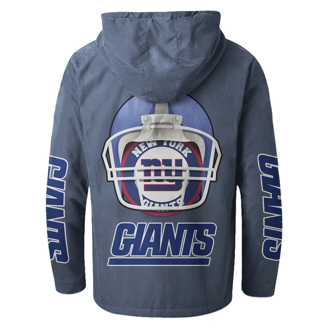 Football Giant Crew Flannel Hoodie, Everyday Game Fan Hoodie HVN1463NG - Navy Blue - Image 3