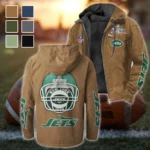 Victory Lightning Flannel Hoodie, Warm Sport Spirit Hoodie HVN1463NJ - Camel
