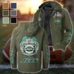 Victory Lightning Flannel Hoodie, Warm Sport Spirit Hoodie HVN1463NJ - Green