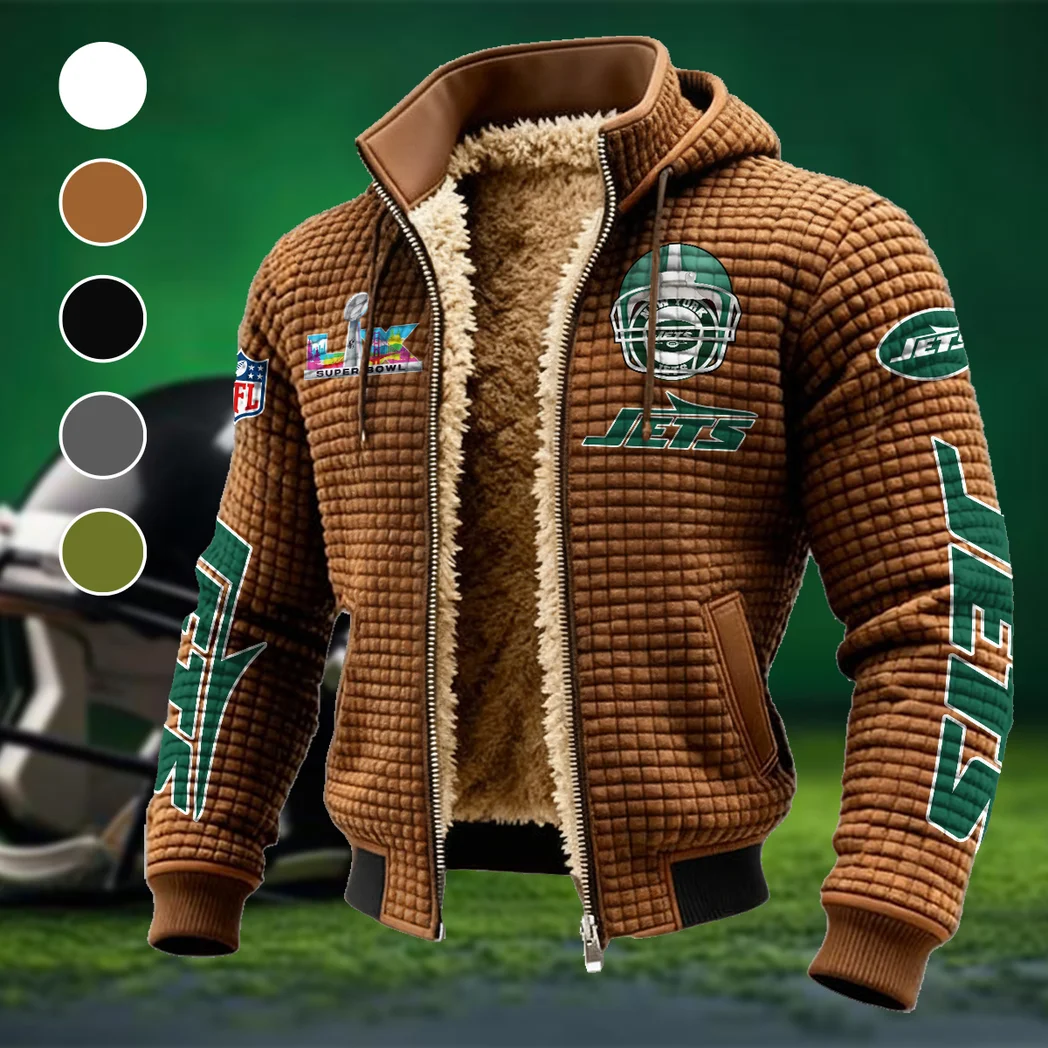 Victory Lightning Fleece-Lined Hooded Jacket, Thermal Core Fleece Jacket HVN1463NJ - brown