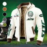 Victory Lightning Fleece-Lined Hooded Jacket, Thermal Core Fleece Jacket HVN1463NJ - White