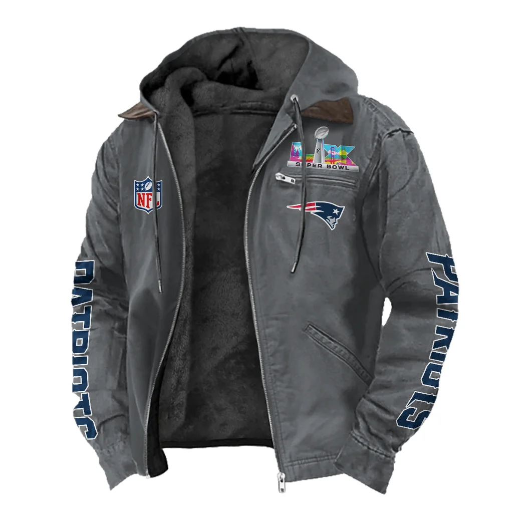 Revolution Fans Flannel Hoodie, Essential Fan Flannel Hoodie HVN1463NP - Gray - Image 2