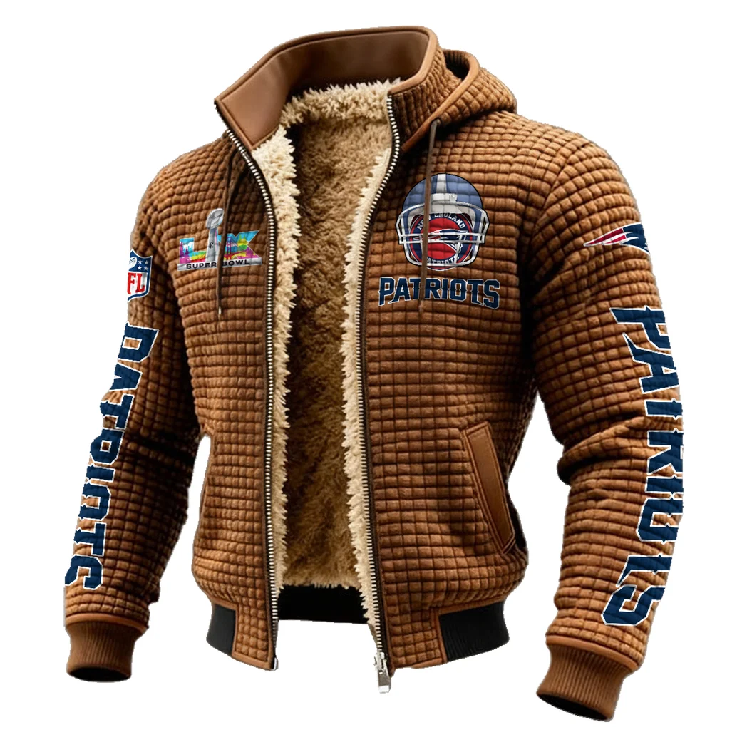 Revolution Fans Fleece-Lined Hooded Jacket, Heavyweight Cozy Sport Shell HVN1463NP - brown - Image 2
