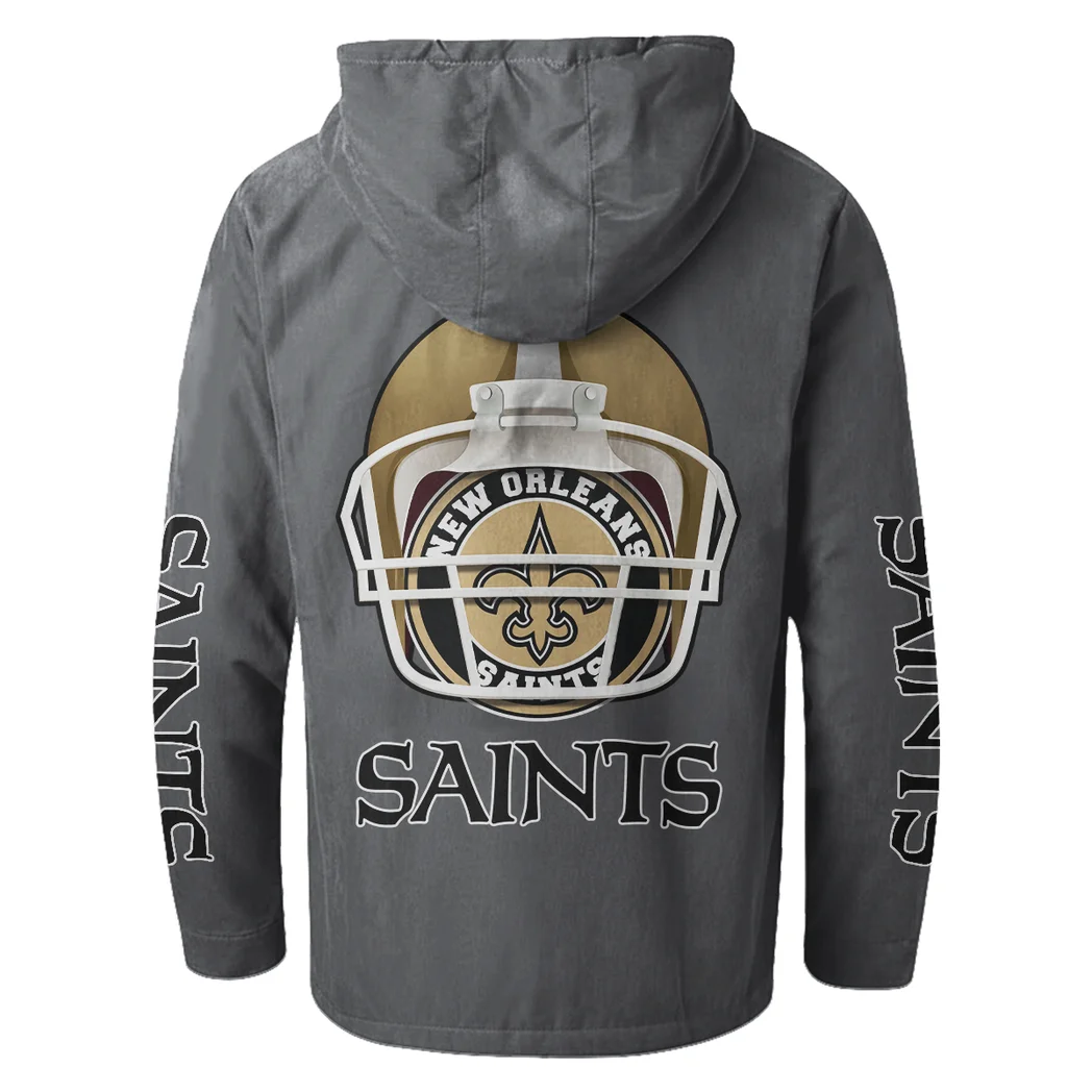 Victory Wings Flannel Hoodie, Sport Vibe Hooded Flannel HVN1463NS - Gray - Image 3