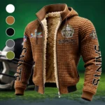 Victory Wings Fleece-Lined Hooded Jacket, Brushed Interior Winter Jacket HVN1463NS - brown