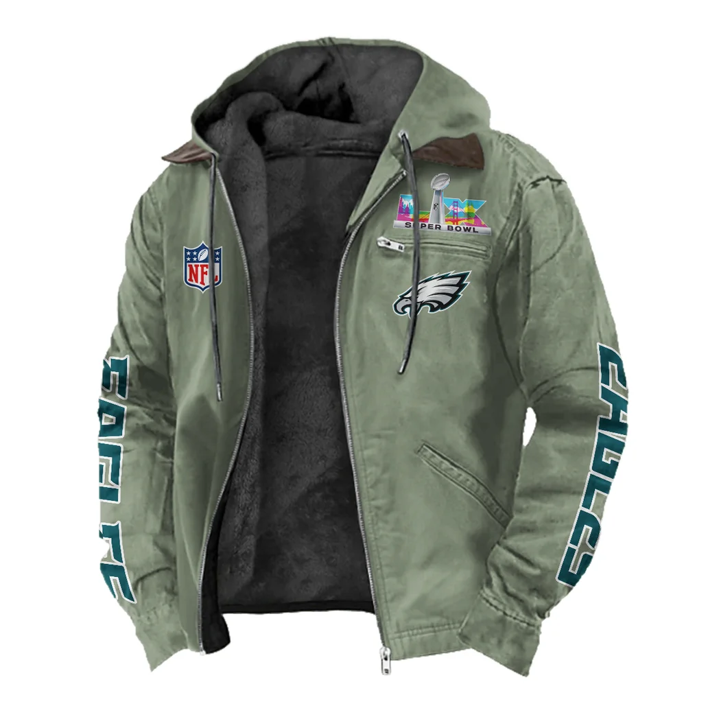 Game Day Squad Flannel Hoodie, Cold Game Day Hoodie HVN1463PE - Light Green - Image 2