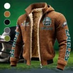 Game Day Squad Fleece-Lined Hooded Jacket, Luxe Cloud-Fleece Hooded Shell HVN1463PE - brown