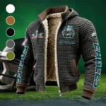 Game Day Squad Fleece-Lined Hooded Jacket, Luxe Cloud-Fleece Hooded Shell HVN1463PE - Grey