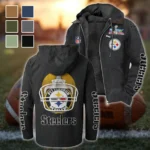 Three Rivers Squad Flannel Hoodie, Supporter Spirit Hooded Flannel HVN1463PS - Black