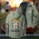 Three Rivers Squad Flannel Hoodie, Supporter Spirit Hooded Flannel HVN1463PS - Light Green