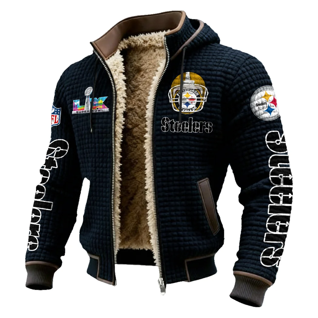 Three Rivers Squad Fleece-Lined Hooded Jacket, High-Density Comfort Fleece HVN1463PS - Black - Image 2