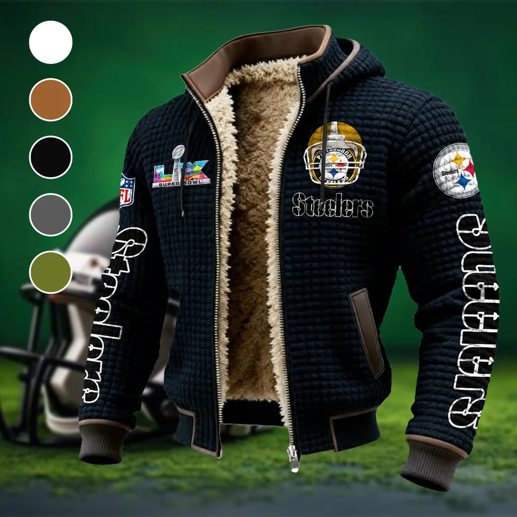 Three Rivers Squad Fleece-Lined Hooded Jacket, High-Density Comfort Fleece HVN1463PS - Black