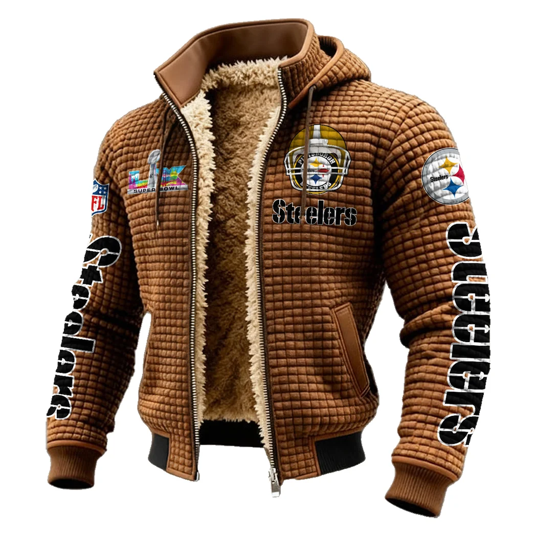 Three Rivers Squad Fleece-Lined Hooded Jacket, High-Density Comfort Fleece HVN1463PS - brown - Image 2