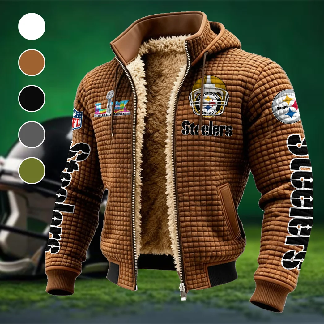 Three Rivers Squad Fleece-Lined Hooded Jacket, High-Density Comfort Fleece HVN1463PS - brown
