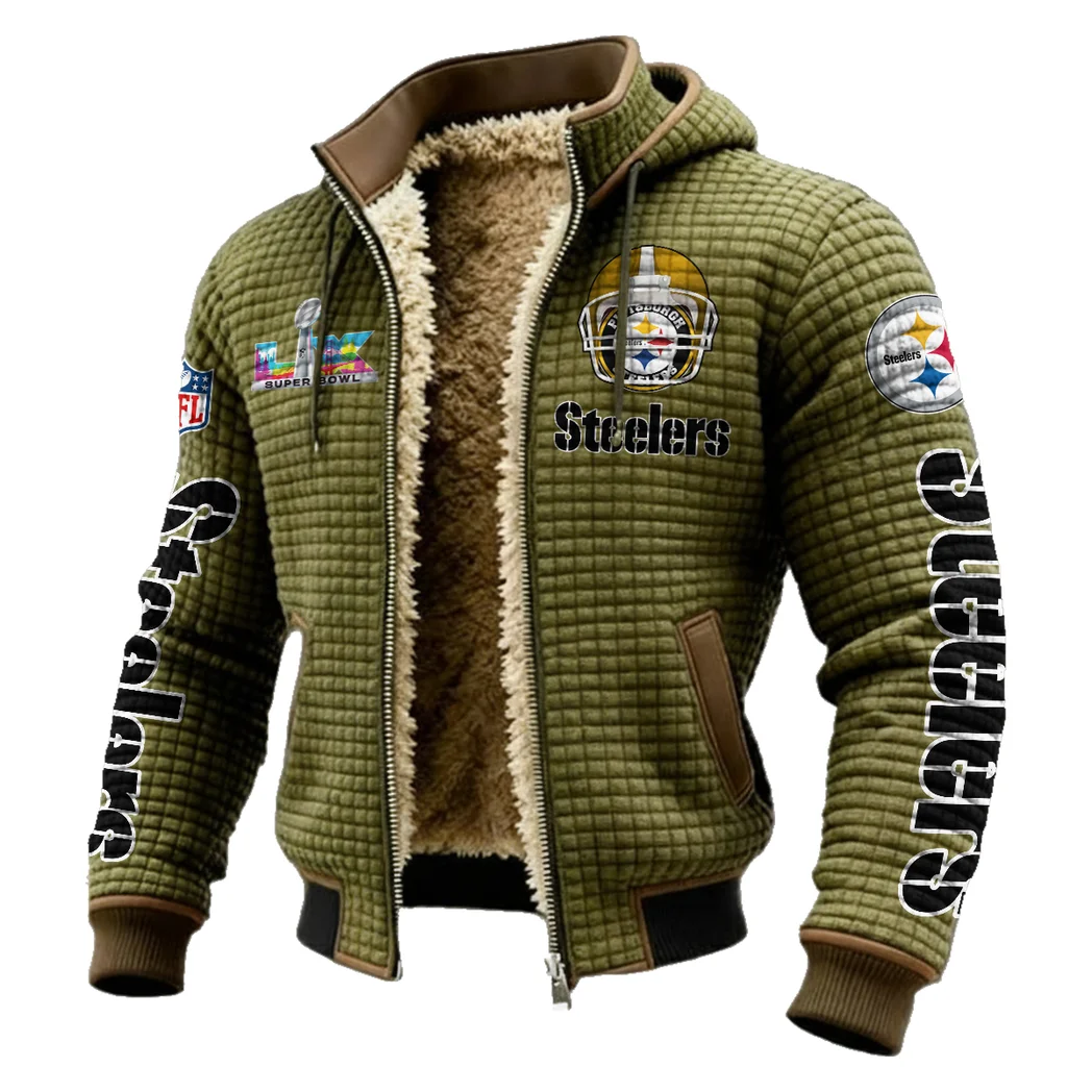 Three Rivers Squad Fleece-Lined Hooded Jacket, High-Density Comfort Fleece HVN1463PS - Green - Image 2
