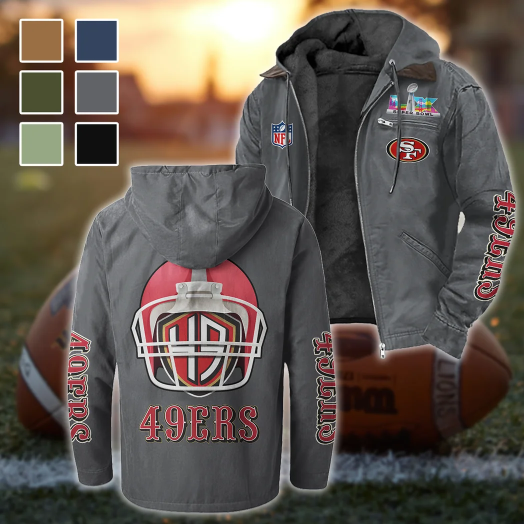Bay Area Faithful Flannel Hoodie, Athletic Lifestyle Fan Hoodie HVN1463SF - Gray