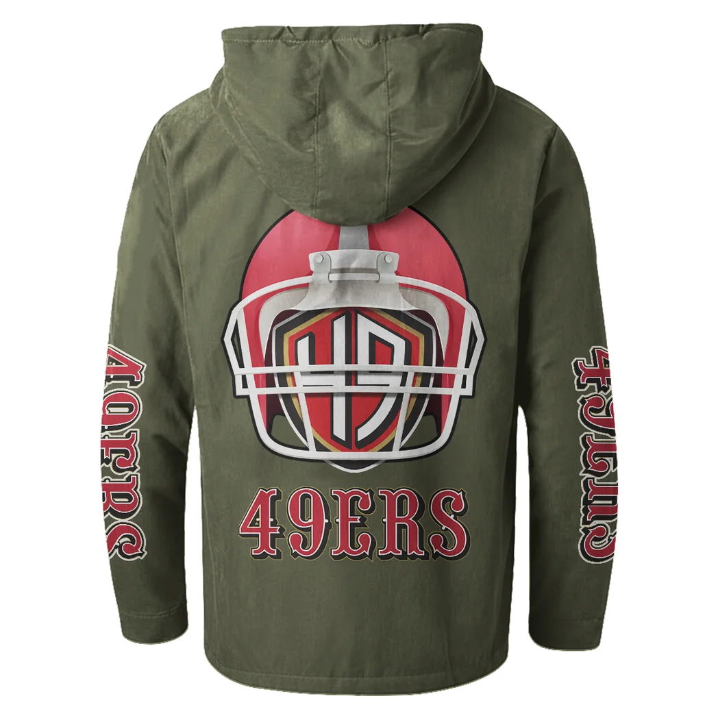 Bay Area Faithful Flannel Hoodie, Athletic Lifestyle Fan Hoodie HVN1463SF - Green - Image 3