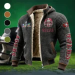 Bay Area Faithful Fleece-Lined Hooded Jacket, Premium Bonded Fleece Jacket HVN1463SF - Grey