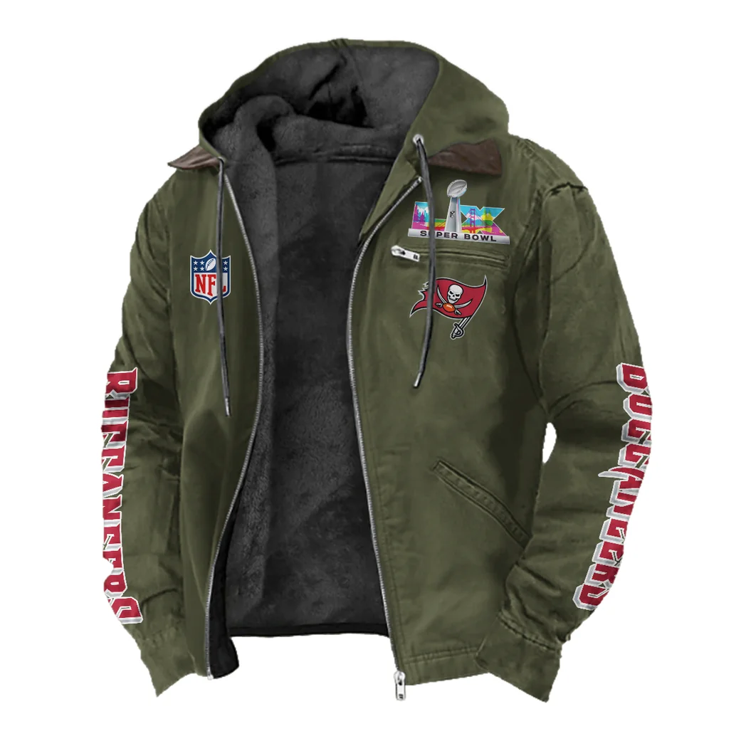 Game Day Raiders Flannel Hoodie, Fan Squad Flannel Hoodie HVN1463TB - Green - Image 2