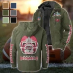 Game Day Raiders Flannel Hoodie, Fan Squad Flannel Hoodie HVN1463TB - Green