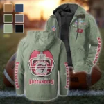 Game Day Raiders Flannel Hoodie, Fan Squad Flannel Hoodie HVN1463TB - Light Green