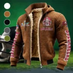Game Day Raiders Fleece-Lined Hooded Jacket, Soft-Touch Thermal Outerwear HVN1463TB - brown