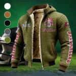 Game Day Raiders Fleece-Lined Hooded Jacket, Soft-Touch Thermal Outerwear HVN1463TB - Green