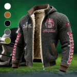 Game Day Raiders Fleece-Lined Hooded Jacket, Soft-Touch Thermal Outerwear HVN1463TB - Grey