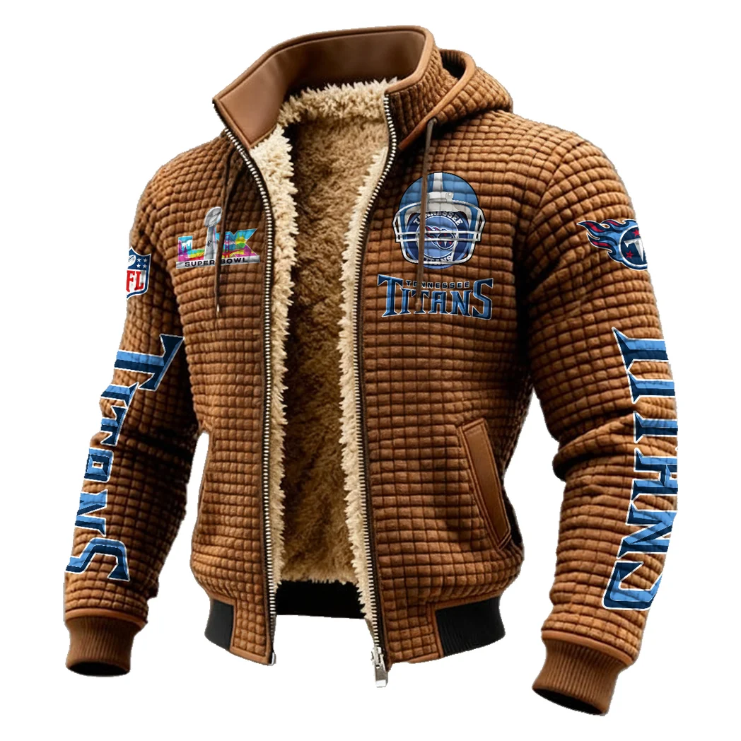 Music City Squad Fleece-Lined Hooded Jacket, Warmth-Lock Fleece-Lined Zip HVN1463TT - brown - Image 2
