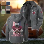 Red Bird Crew Flannel Hoodie, Sport Fan Flannel Hoodie HVN1464AC - Gray