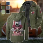Red Bird Crew Flannel Hoodie, Sport Fan Flannel Hoodie HVN1464AC - Green