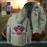 Red Bird Crew Flannel Hoodie, Sport Fan Flannel Hoodie HVN1464AC - Light Green