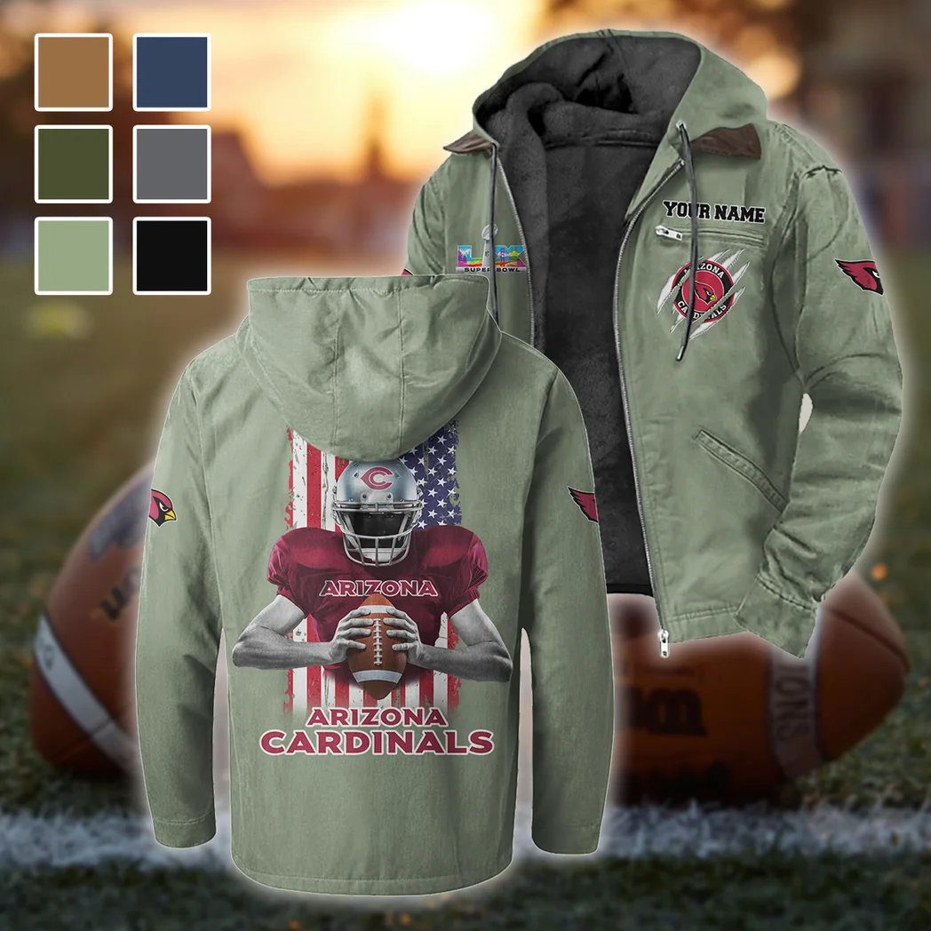 Red Bird Crew Flannel Hoodie, Sport Fan Flannel Hoodie HVN1464AC - Light Green