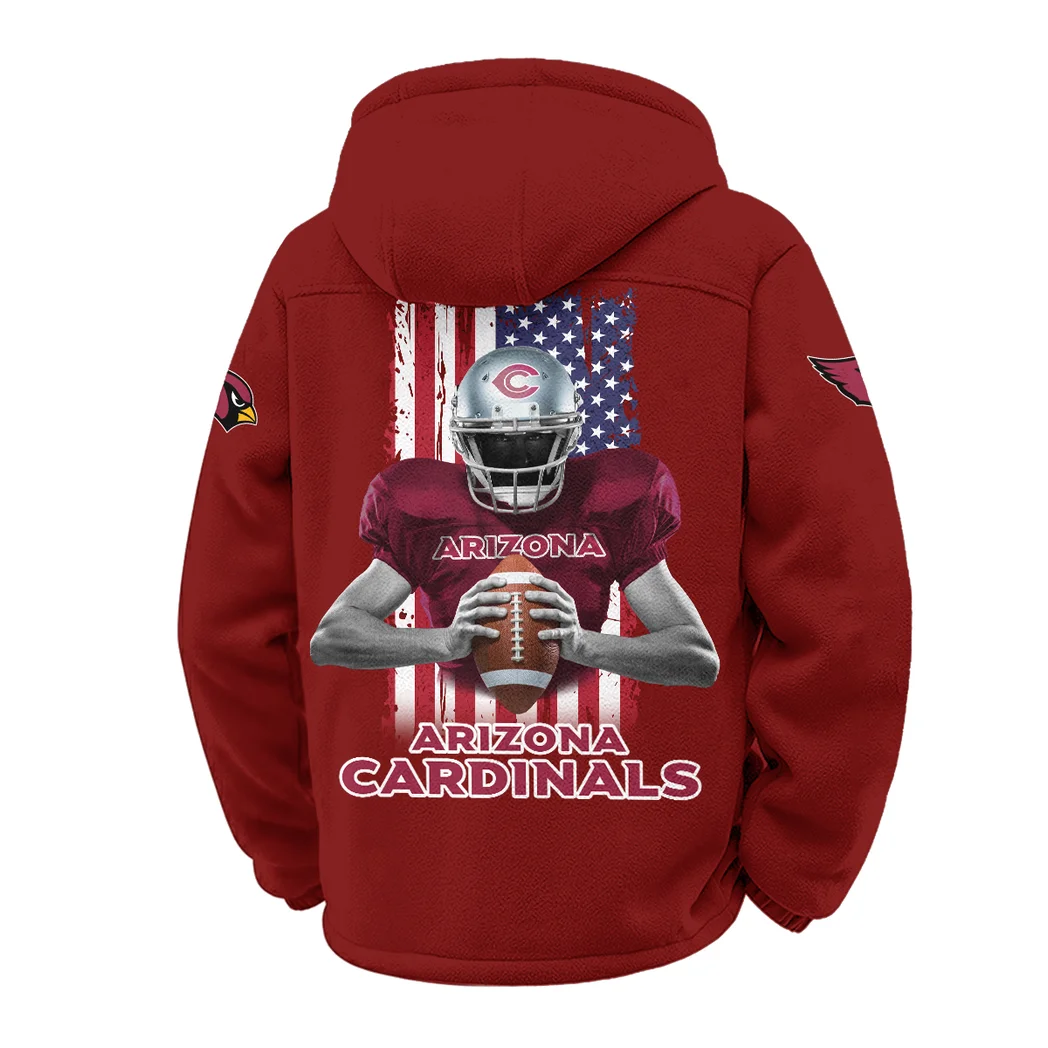 Red Bird Crew Winter Fleece Jacket, Thermal Winter Fleece HVN1464AC - Wine - Image 3
