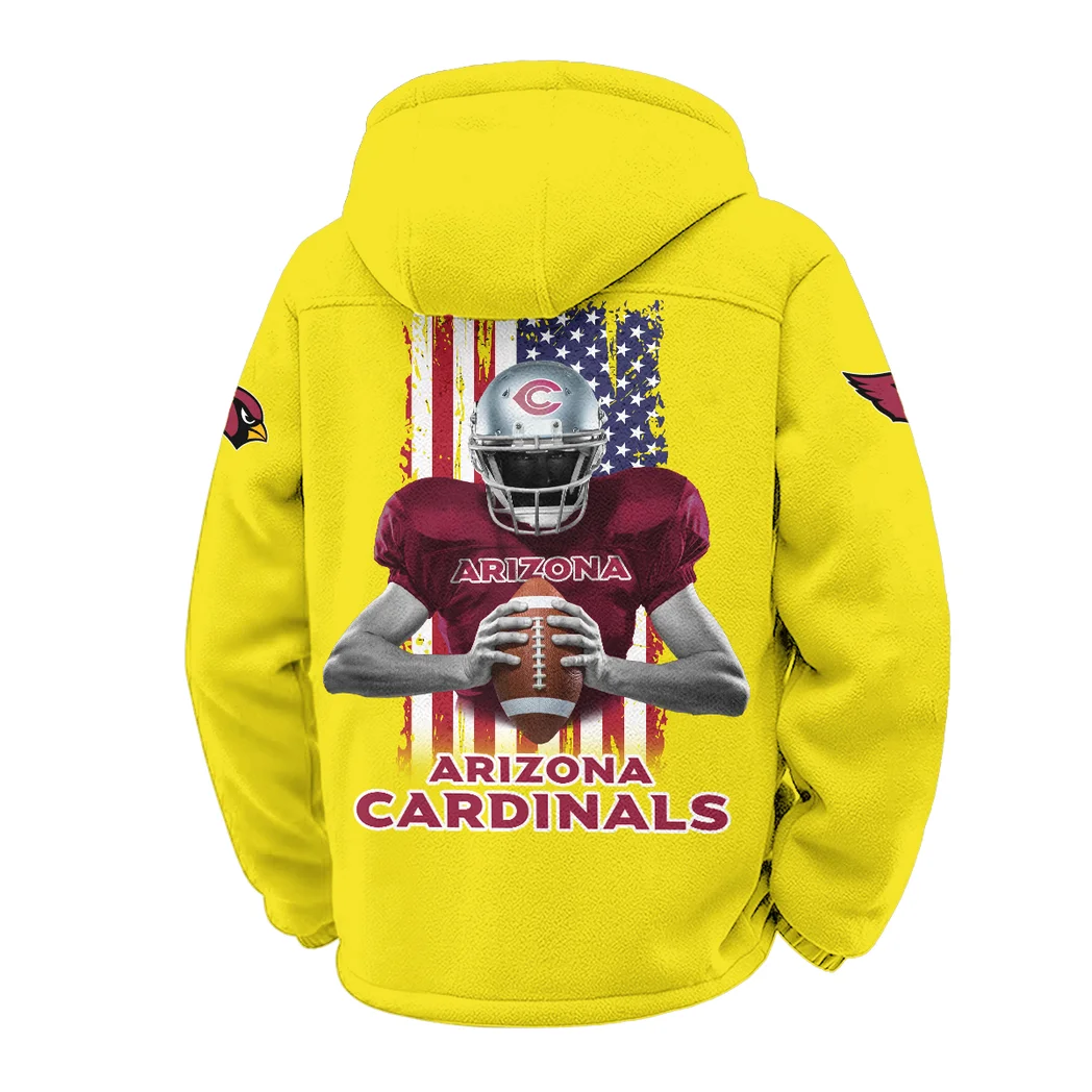 Red Bird Crew Winter Fleece Jacket, Thermal Winter Fleece HVN1464AC - Yellow - Image 3