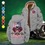 Red Bird Crew Winter Fleece Jacket, Thermal Winter Fleece HVN1464AC - Grey