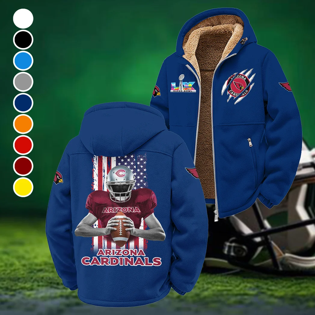 Red Bird Crew Winter Fleece Jacket, Thermal Winter Fleece HVN1464AC - Navy