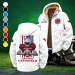Red Bird Crew Winter Fleece Jacket, Thermal Winter Fleece HVN1464AC - White