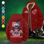 Red Bird Crew Winter Fleece Jacket, Thermal Winter Fleece HVN1464AC - Wine