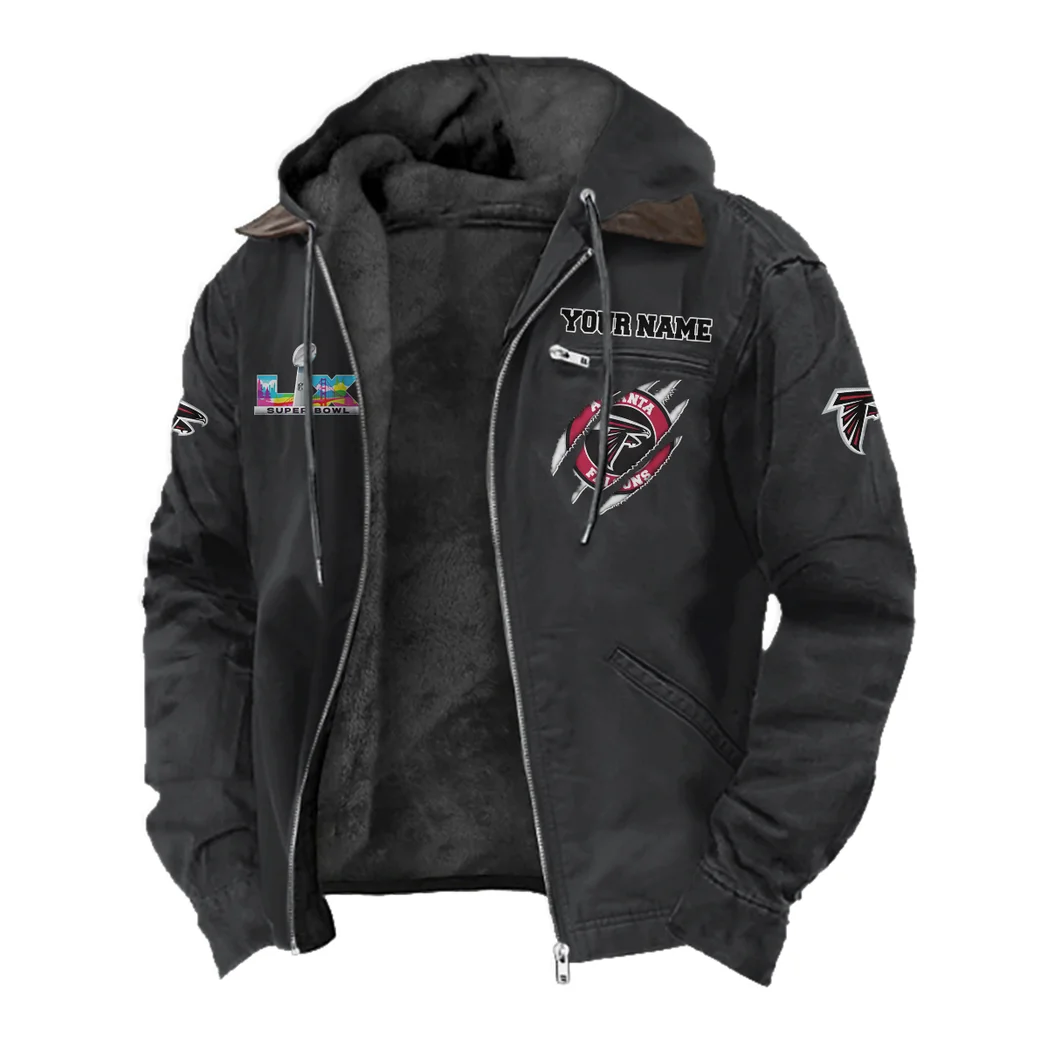 Game Day Fliers Flannel Hoodie, Game Day Hooded Flannel HVN1464AF - Black - Image 2