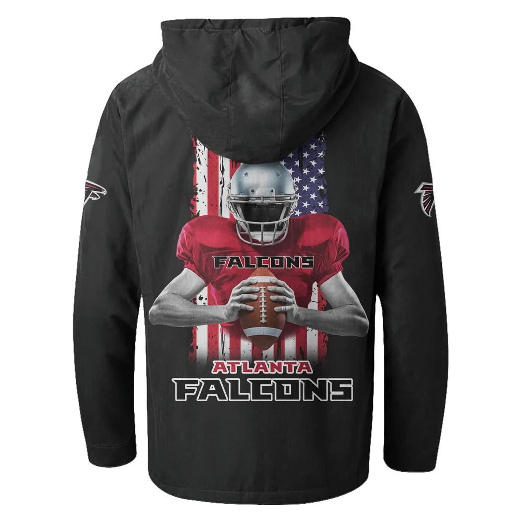 Game Day Fliers Flannel Hoodie, Game Day Hooded Flannel HVN1464AF - Black - Image 3