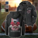 Game Day Fliers Flannel Hoodie, Game Day Hooded Flannel HVN1464AF - Black