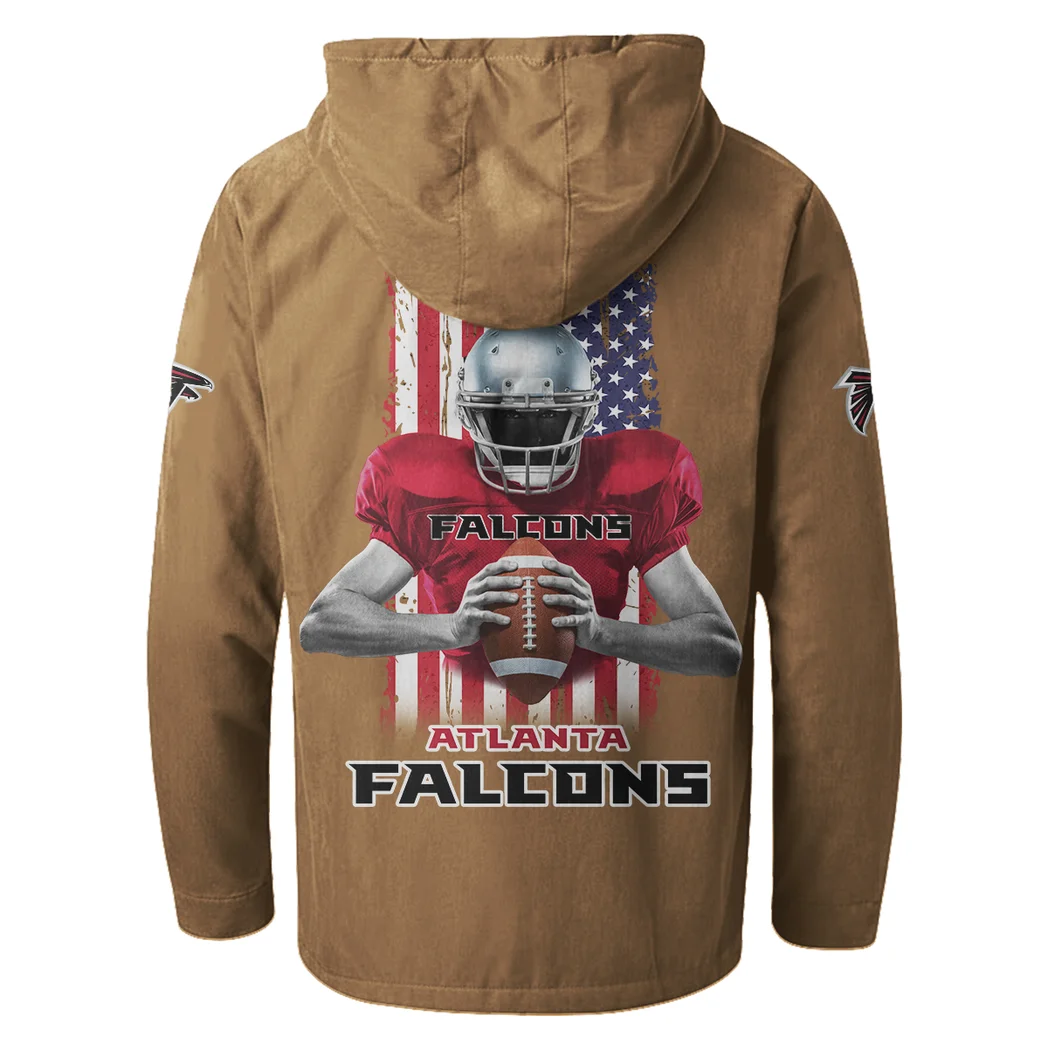 Game Day Fliers Flannel Hoodie, Game Day Hooded Flannel HVN1464AF - Camel - Image 3